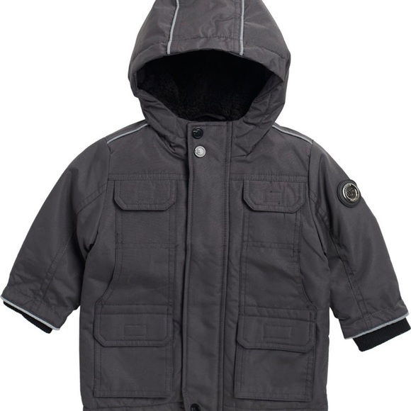 Urban REPUBLIC Ballistic Hooded Jacket in Charcoal Gray - Picture 1 of 9